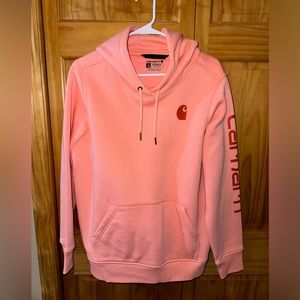 Carhartt women’s relaxed mid weight hoodie, Large, color sun bloom. NEVER WORN.